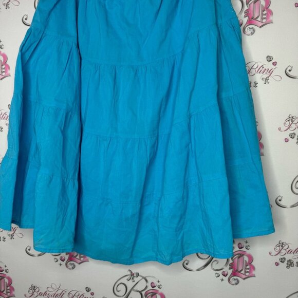 Peppermint bay skirt blue sequins floral embroidery ruffle, frilly bohemian - Picture 5 of 10